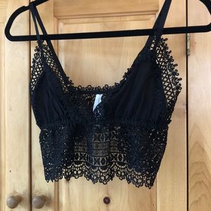 Cute black lace comfy lounge set